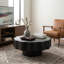 Table basse ronde noire festonnée-730884282