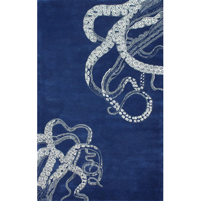 Tapis bleu marine Ildegonda