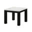 Collection de tables de salon Stylish 3: faux marbre blanc et plateau chic noir dans un cadre