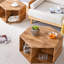 Table basse carrée en MDF à motif de marbre moderne et minimaliste-1231772057