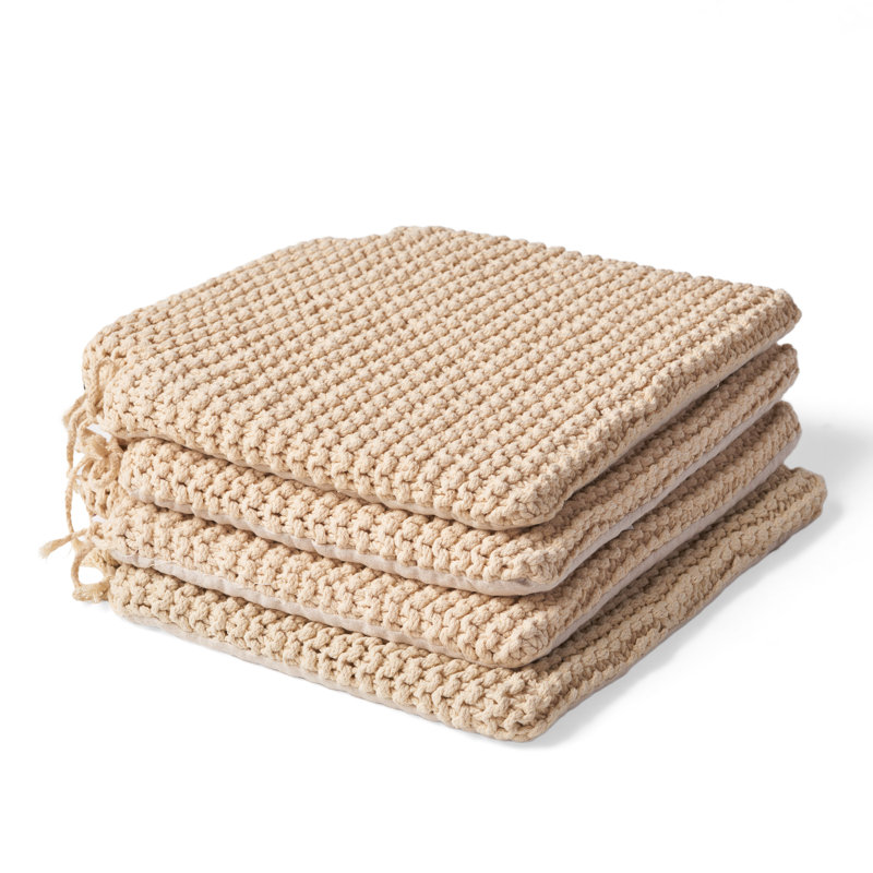 Coussin de chaise Raina, Beige