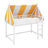 Elevated Loft Bed Featuring Dreamy Canopy, Soft LED Lights, And Convenient Book Shelf-830913879