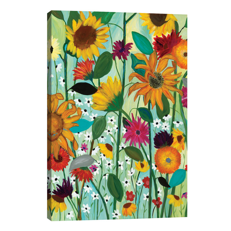 Sunflower House 1 Piece Wrapped Canvas Painting, 66.04 cm H x 45.72 cm W x 1.91 cm D