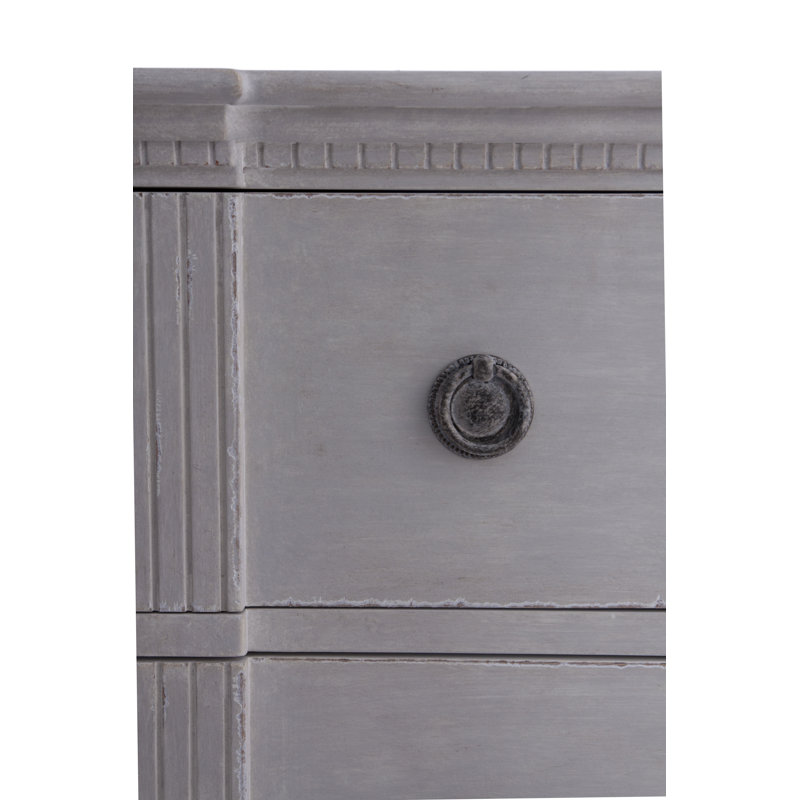 Ribbed Solid Wood Accent Chest