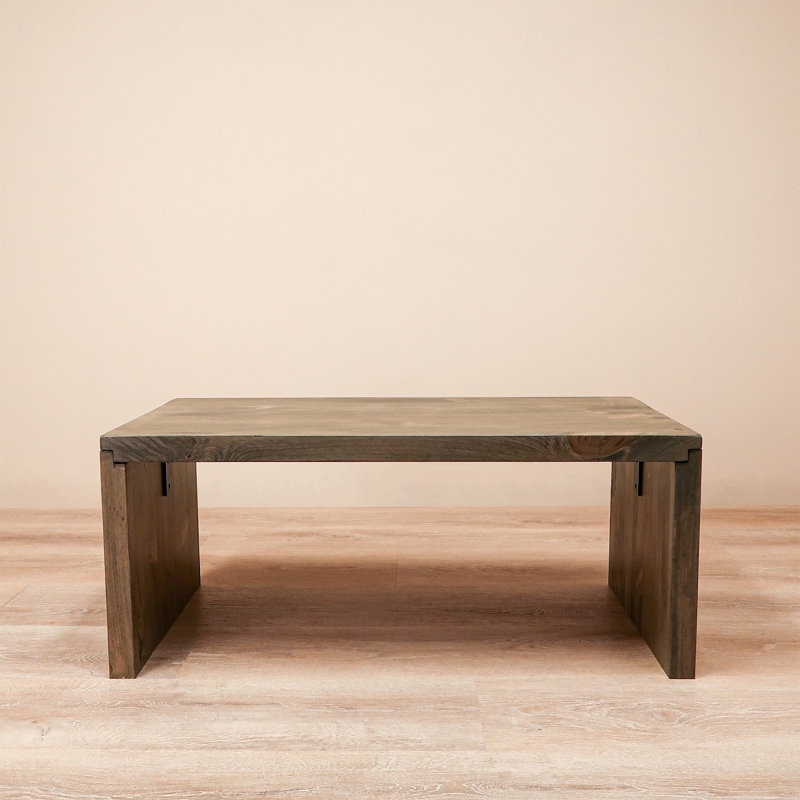 Branda Solid Wood Single Coffee Table, Aged Barrel, 15" H x 48" L x 24" W