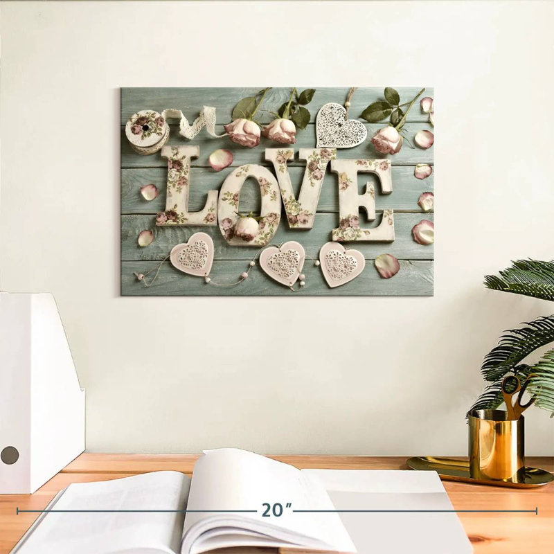 Plaque murale Chic Love, H 8 po x l 12 po