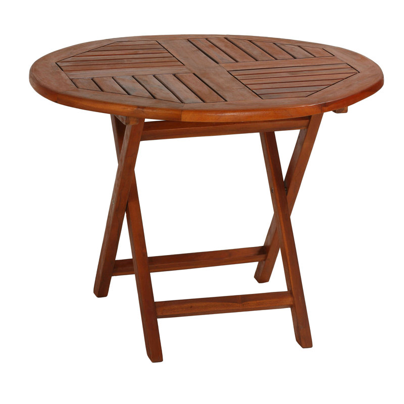 Pensiero Round Teak Folding Outdoor Coffee Table , 31.5'' in. W 31.5'' in. D