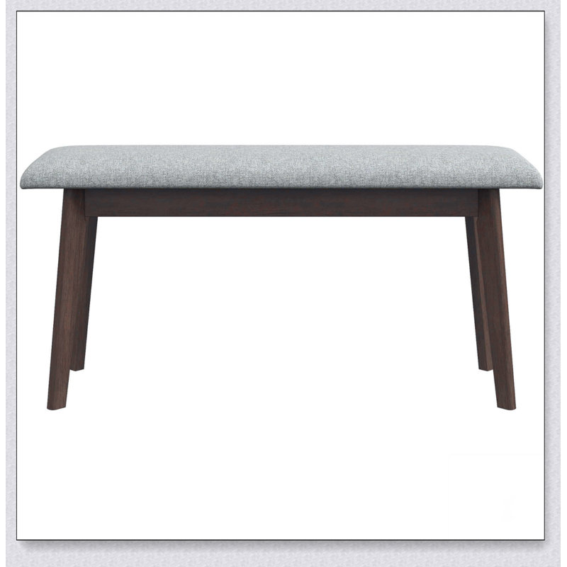 Carlos Fabric Upholstered Solid Wood Bench Simple design, comfortable and durable, multi-functional bench