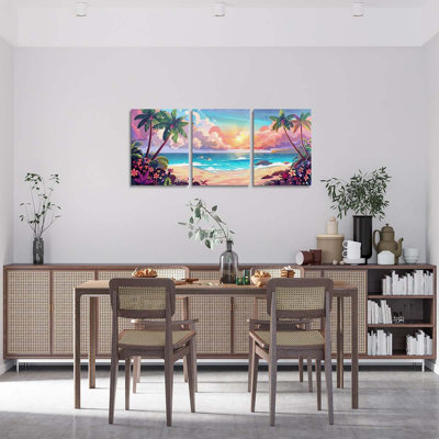 3 Piece Wrapped Canvas Wall Art