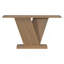 Console avec placage en bois naturel, base en V pour une polyvalence classique, pour exposer vos articles préférés, assemblage facile-1285882234