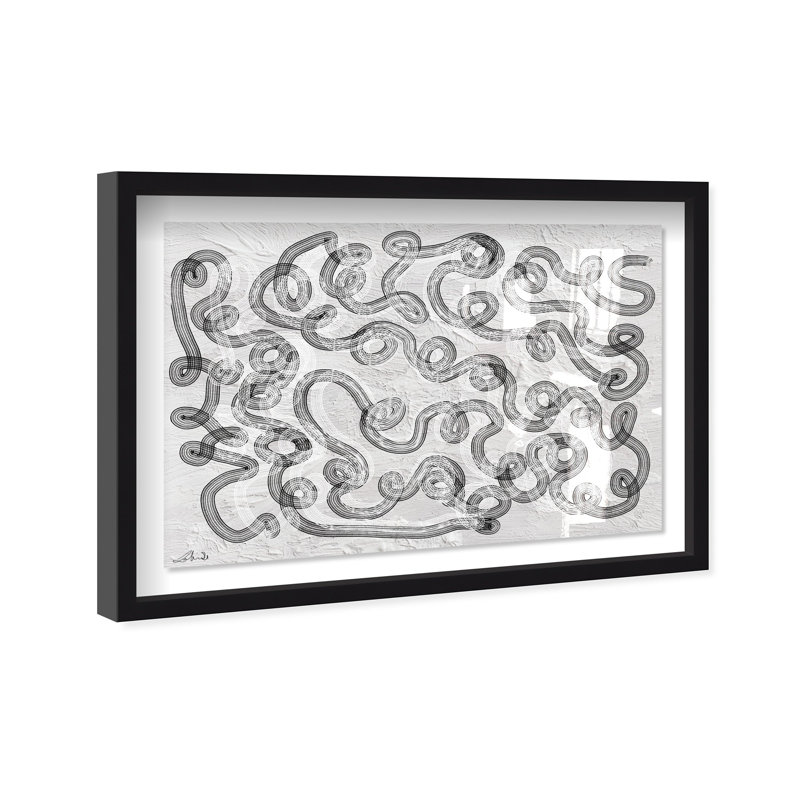Oliver Gal Weon Abstract - Luxury Shadowbox Framed Wall Art, 31.5" H x 46.5" W