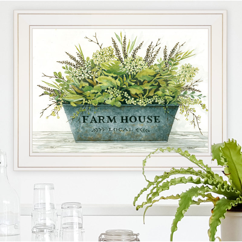 «Farmhouse», art mural encadré pour le salon, reproduction murale encadrée par Cindy Jacobs