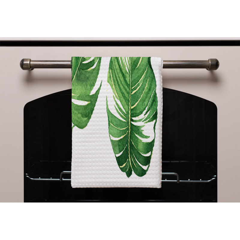 Cotton Floral Waffle Kitchen Towel