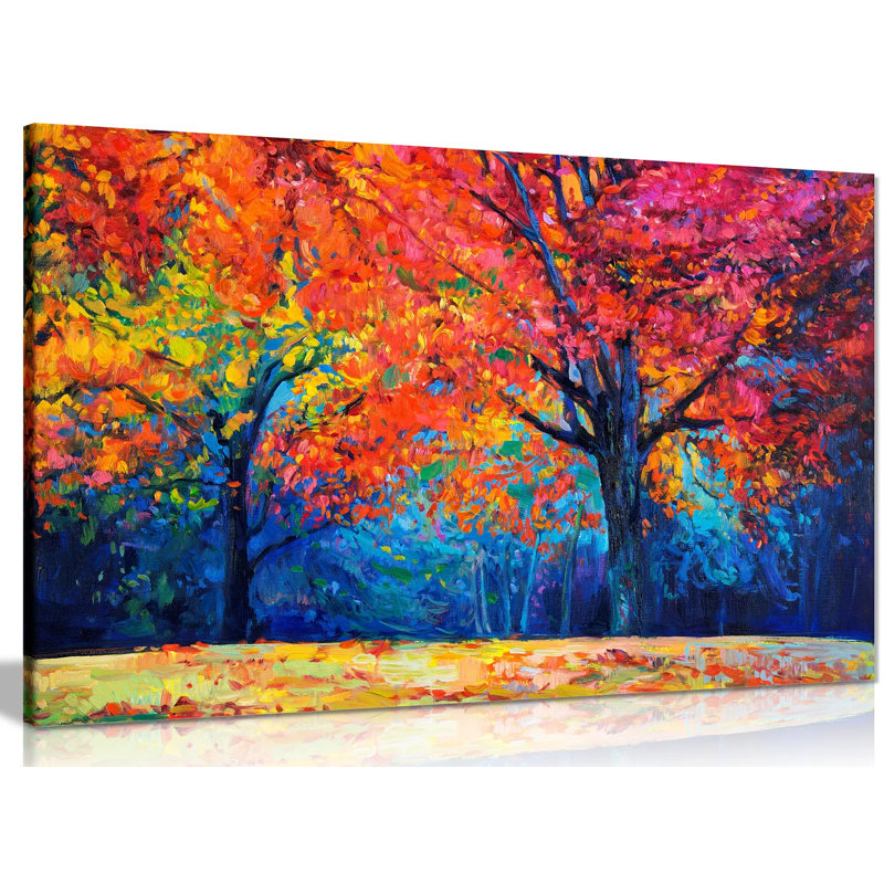 Autumn Forest - Wrapped Canvas Print, 61cm H x 91cm W