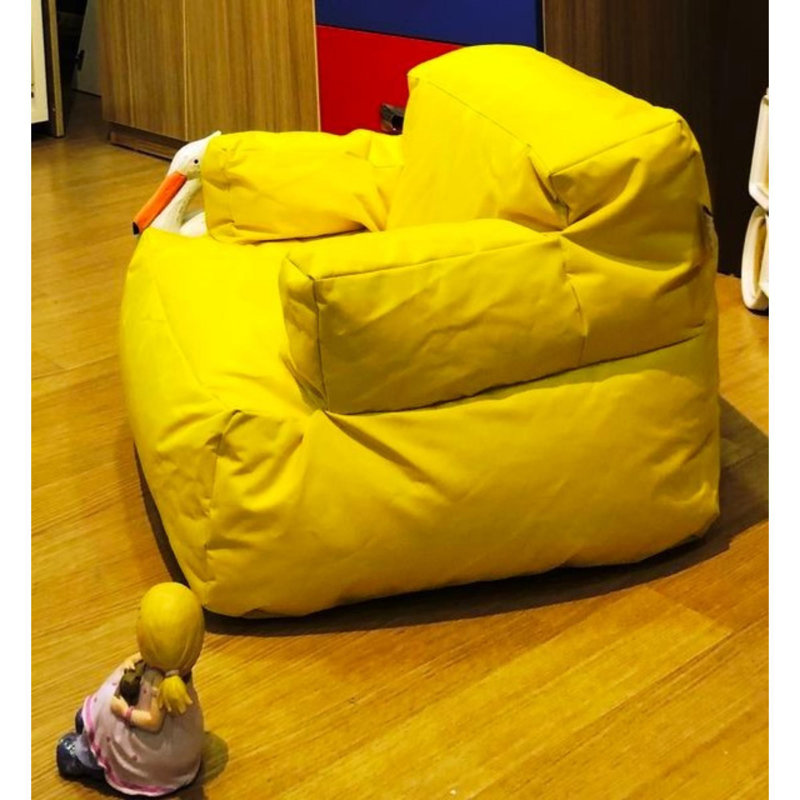 Fauteuil à billes, Polyester jaune
