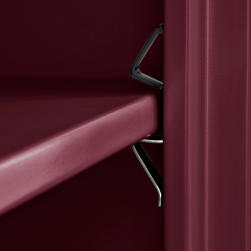 Bibliothèque standard Elite Steel, Bourgogne, H 42 po x l 34,5 po x P 12,625 po