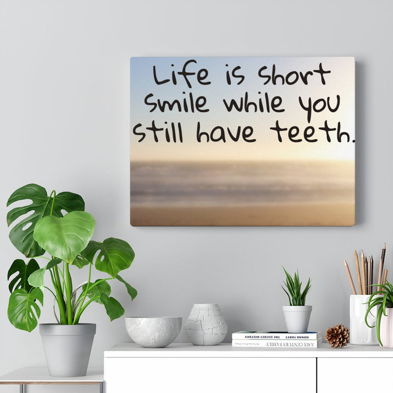 Life Is Short - Wrapped Canvas Print, 30cm H x 46cm W