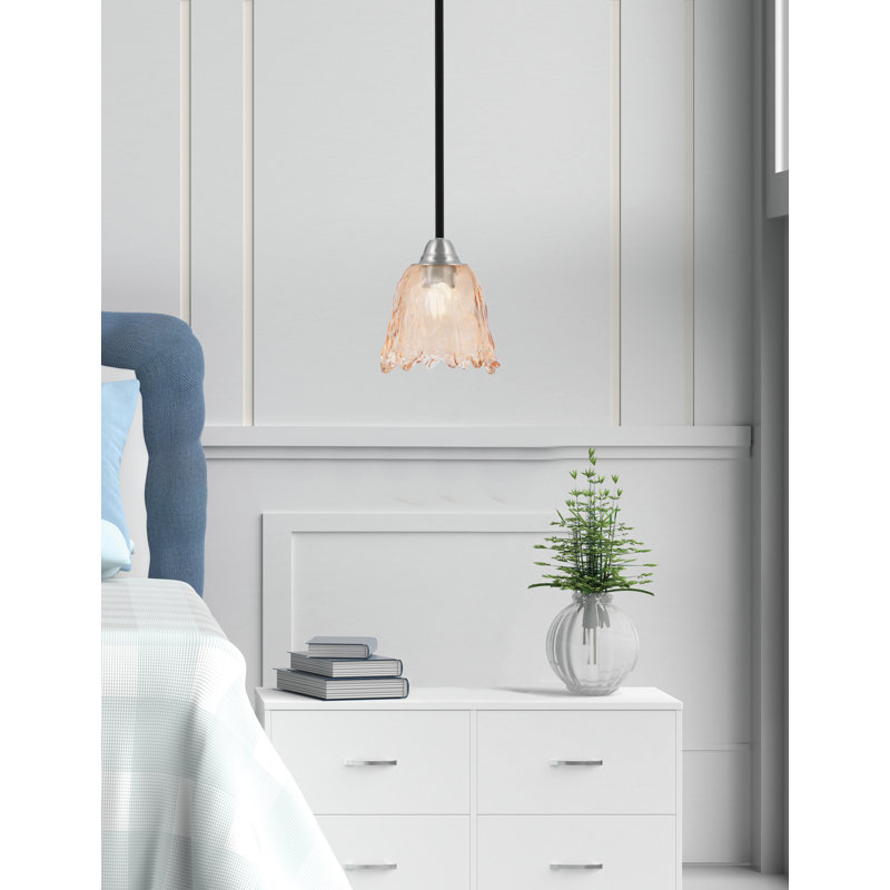 Ahern 1 - Light Pendant, Amber/Matte Black; Brushed Nickel