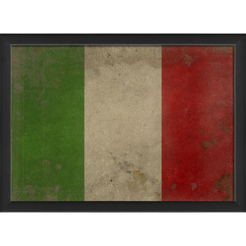 « italien flag iii », impression encadrée