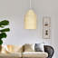 32cm H Rattan Pendant Shade in Brown