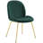 Scoop Gold Stainless Steel Leg Performance Velvet Dining Chair-819458945