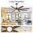 Cissline 65" Black Modern Ceiling Fan With Light and Remote Control for Living Room