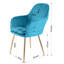 Taraji 46cm H Velvet Upholstered Metal Armchair-22261463-105634519