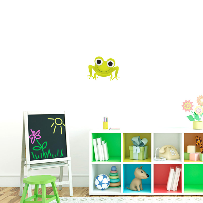 Décalcomanie murale à motif grenouille, H 9 po x l 12 po