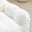 Fauteuil à billes en fausse fourrure blanc