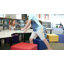 Ensemble de 5 tables d'activités rectangulaires effaçables à sec 24 "x 48" avec pieds standards et chaises empilables 14 "avec glissières pivotantes - tableau blanc / rouge-120944418-120944419