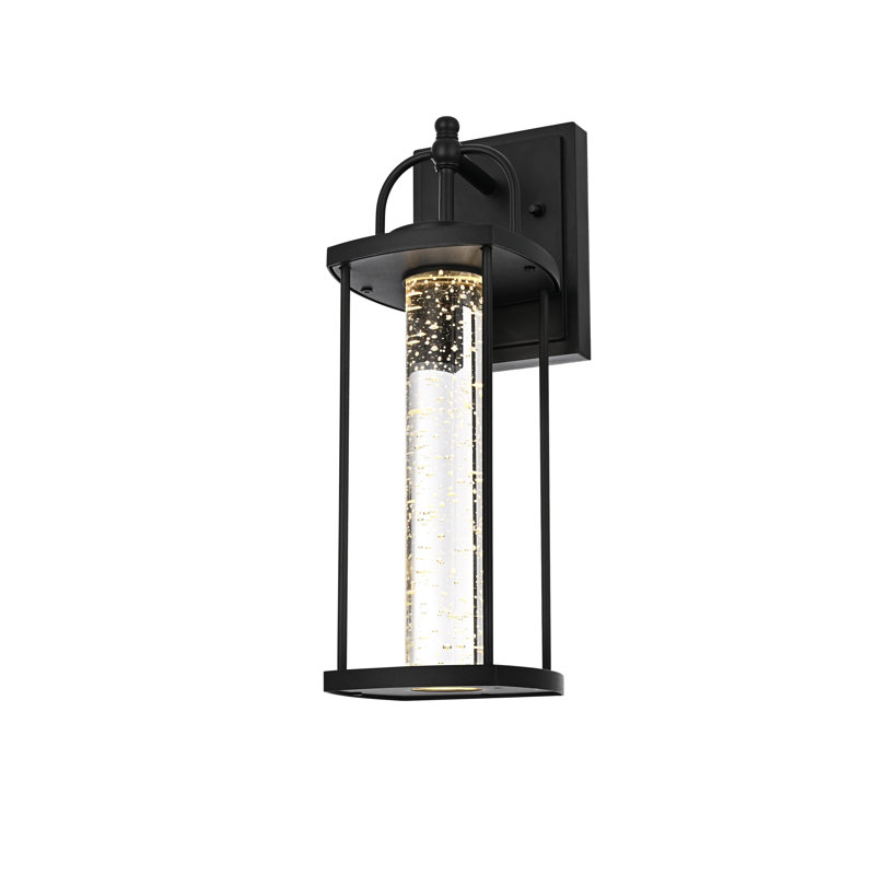 Zev 15 inch LED Outdoor Wall sconce in Black