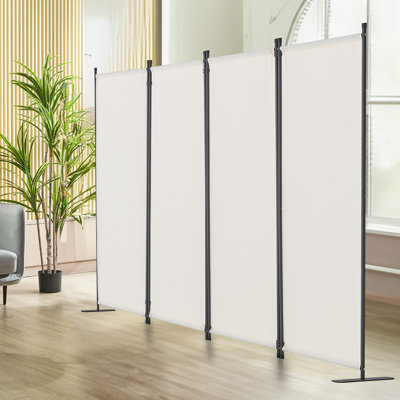 Paravent, cloisons pliantes à 4 panneaux 89,8 x 67,9 pouces, cloisons de séparation pour bureau, chambre à coucher, salle à manger, bureau, autoportant