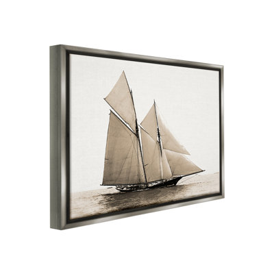 «Vintage Maritime Ship Floater Frame» par Graffitee Studios sur toile