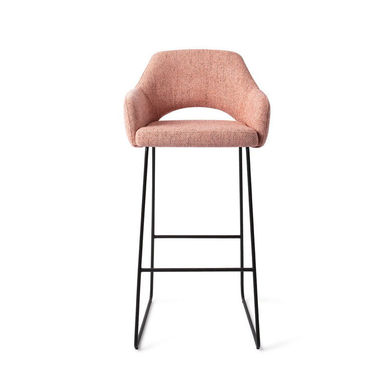 Nithsdale Upholstered Bar Stool, Pink, 75cm
