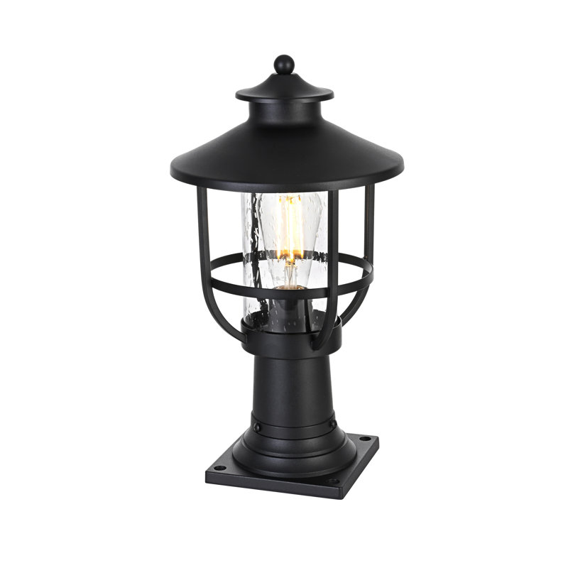 Lampadaire d'extérieur 9 pouces noir Stefani