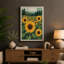 Sunflowers and Mountains Botanical - Wrapped Canvas-1780193485-1780193486