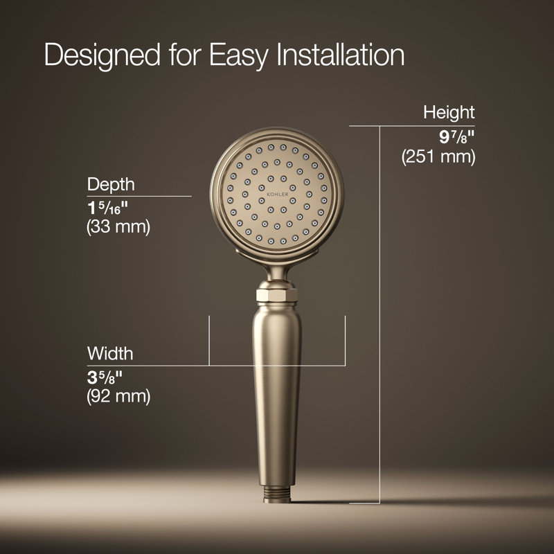 Artifacts Single-Function Handshower, 2.5 Gpm, Vibrant Brushed Bronze