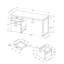 Bureau d'ordinateur, bureau personnel, ordinateur portable, installation à gauche, à droite, tiroirs de rangement, L 48 po
