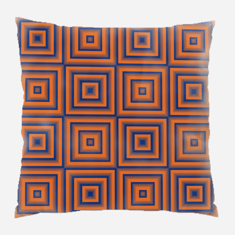 Geometric Microsuede Reversible Throw Pillow, Brown Geometric