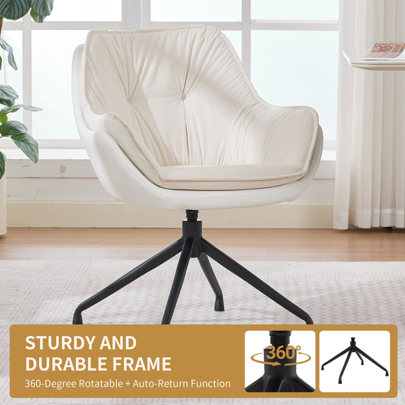 Foam Padding Office Chair, White