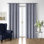 Walker Check Indigo/Ivory Cotton Grommet Top Drapery Panel Set of 2