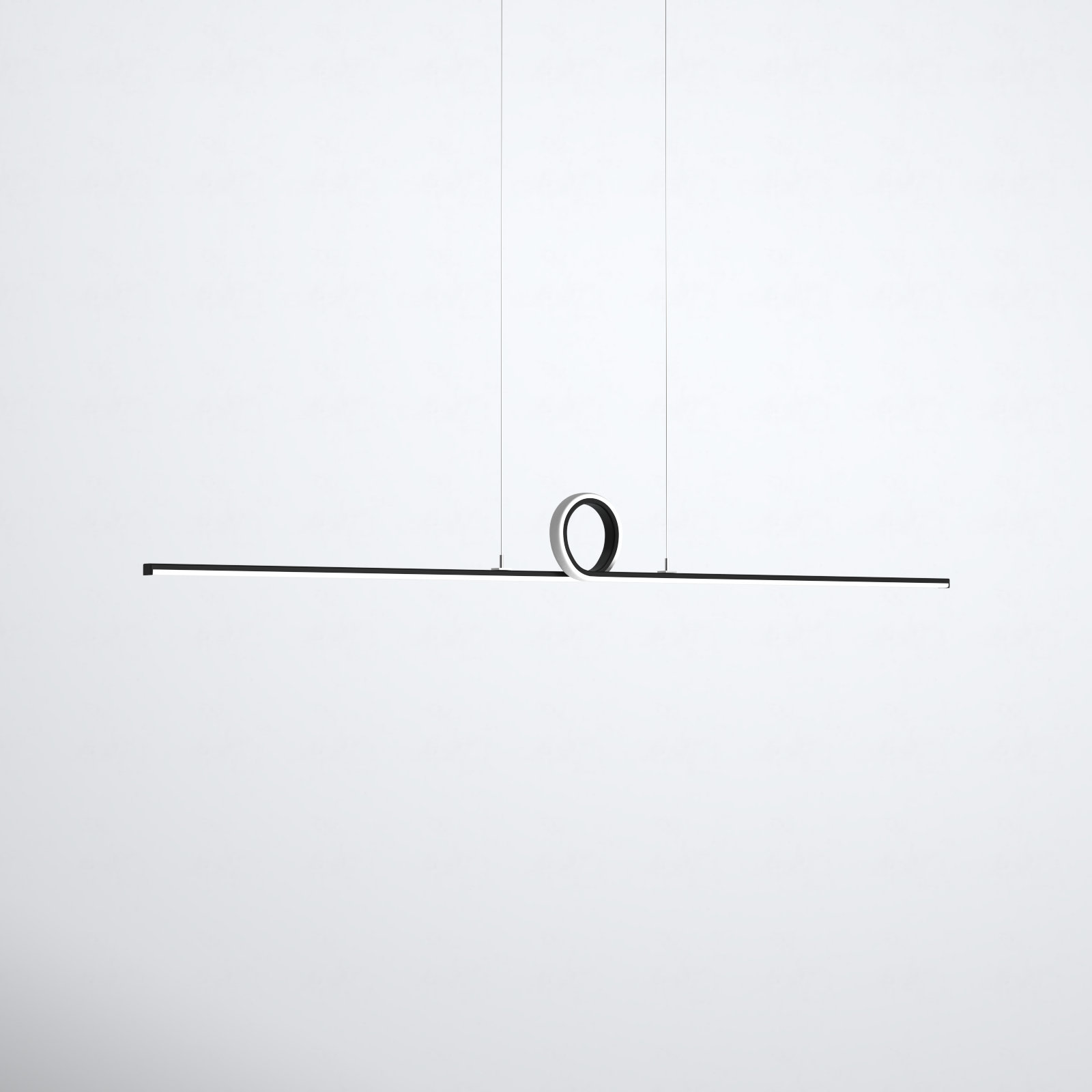 Dane Single Light Dimmable LED Pendant, Black