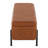 Daniella Contemporary Storage Bench In Steel And Faux Leather