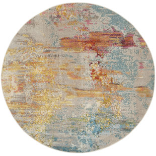Adrihana Machine Woven Abstract Area Rug