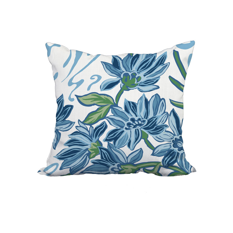 Coussin décoratif carré , 18 po x 18 po, Bleu