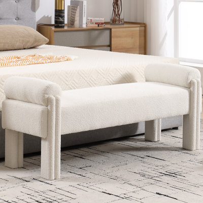 54"W Modern Upholstered Polyester Fiber Bench