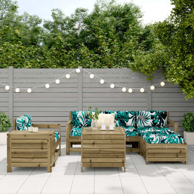 Alpen Home 7 Piece Garden Sofa Set Impregnated Wood Pine