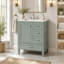 Freestanding Standard Single Vanity Bathroom Vanity With Ceramic Top