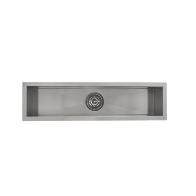 Évier en acier inoxydable encastrable 31,97 po x 8,46 po avec rayon zéro ONEX®