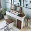 Ensemble coiffeuse Emme avec tabouret et miroir